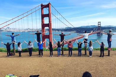 San Francisco Hostel Hopper tour at the Golden Gate Bridge